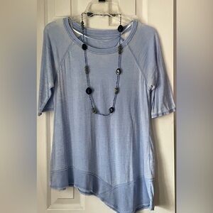 Calvin Klein Performance S Asymmetrical Distressed Top